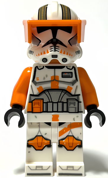 Минифигурка Lego Star Wars Clone Trooper Commander Cody, 212th Attack Battalion (Phase 2) - Orange Visor, Nougat Head, Helmet with Holes, Printed Legs sw1233 U